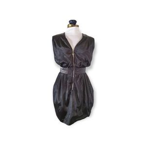 Black Belted Mini Dress